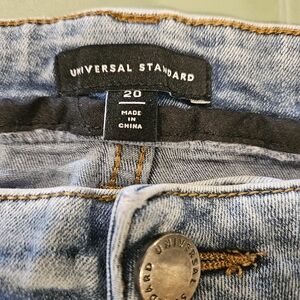 Universal Standard Light Blue Denim Jeans with Brass Button